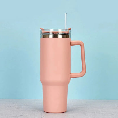 40Oz Mug Tumbler with Handle Insulated Stainless Steel Coffee Tumbler with Lids Straw Tumbler Termoses for Travel Vacuum Flasks