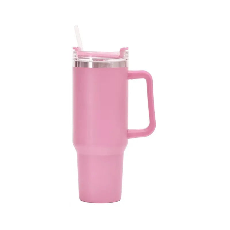 40Oz Mug Tumbler with Handle Insulated Stainless Steel Coffee Tumbler with Lids Straw Tumbler Termoses for Travel Vacuum Flasks