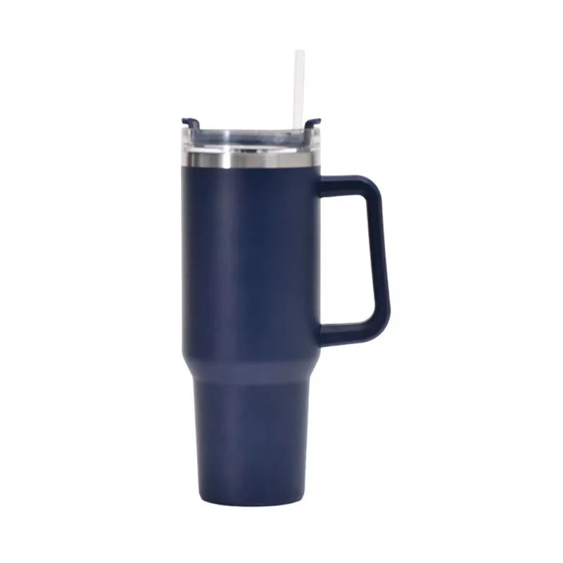 40Oz Mug Tumbler with Handle Insulated Stainless Steel Coffee Tumbler with Lids Straw Tumbler Termoses for Travel Vacuum Flasks
