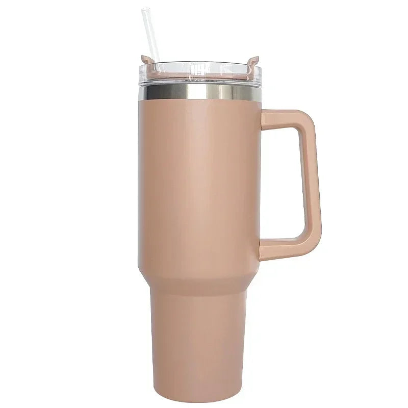 40Oz Mug Tumbler with Handle Insulated Stainless Steel Coffee Tumbler with Lids Straw Tumbler Termoses for Travel Vacuum Flasks